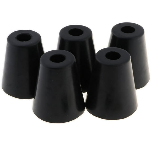 5 Pack 45x49mm Round Rubber Bumpers Black Feet Spacers for Electronics, Computer Equipment, Speakers, Car Truck Bug Deflector, Furniture, Cabinet Door