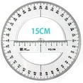 thumbnail image 2 of HUGFEGWE 360 Degree Protractor Round Ruler Gauge Angular Drafting Tools Circle Protractor for School Education Office Classroom 6 Inch CA919-106905, 2 of 4