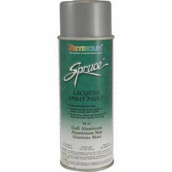 SEYMOUR 98-32 Fast Drying Metallic Spray Paint, 16 fl-oz Aerosol Can, Aluminum, 15 sq-ft Coverage