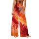 thumbnail image 3 of Pantalones de playa de gasa ligeros para mujer con protección solar, pantalones anchos de estilo bohemio estampados, blusa para mujer, 3 of 7