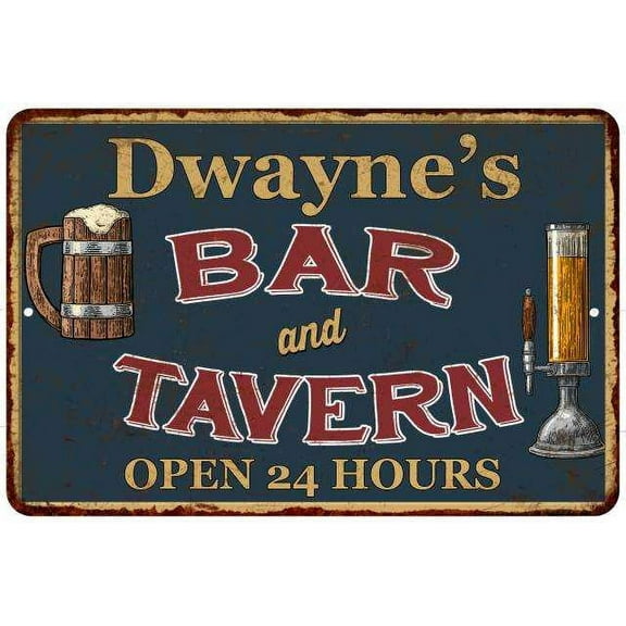 Dwayne's Green Bar & Tavern Rustic Sign Decor 8x12 108120047557