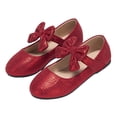 thumbnail image 5 of newwalpole Toddler/Little Kid Girl's Angela Dress Mary Jane Ballet Flats Bow Flower Girl Wedding Party Ballerina Flat Shoes Red for Size 12, 5 of 6