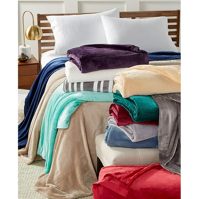Berkshire Classic Velvety Plush Full Queen Blanket Atlantic Blue Walmart