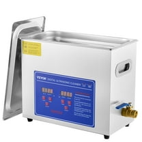 Commercial Ultrasonic Cleaner 6L with 40kHz Frequency, Digital Timer & Heater, Stainless Steel Tank, Professional Cleaning Machine for Jewelry, Watches, Instruments