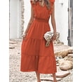 thumbnail image 2 of Cogild Summer Dresses For Women Casual Sleeveless Midi Dresses Pleated Flowy Elastic Waist Prom Dress, 2 of 5