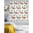 thumbnail image 3 of Christmas Red Cardinal Birds Sheer Curtains 72 Inch Length 2 Panels Set, Xmas Pine Branch Cones Rustic Voile Window Treatment Curtains Sheers Drapes for Bedroom/Living Room/Kitchen 52"x72"x2, 3 of 7