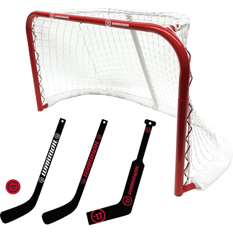 Warrior Pro Mini Metal Hockey Goal Combo Set, 30" Net photo 1