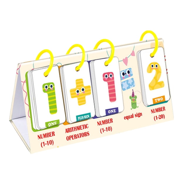 HHBEAUTY Math Flash Cards for Kids Basic Addition and Subtraction Learning Arithmetic Flash Cards for Kindergarten Classroom Learning Activity Special Education Speech Therapy Supplies