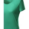 thumbnail image 4 of FashionOutfit Women's Basic Short Sleeve Scoop Neck Dip Hem T-Shirts, 4 of 4