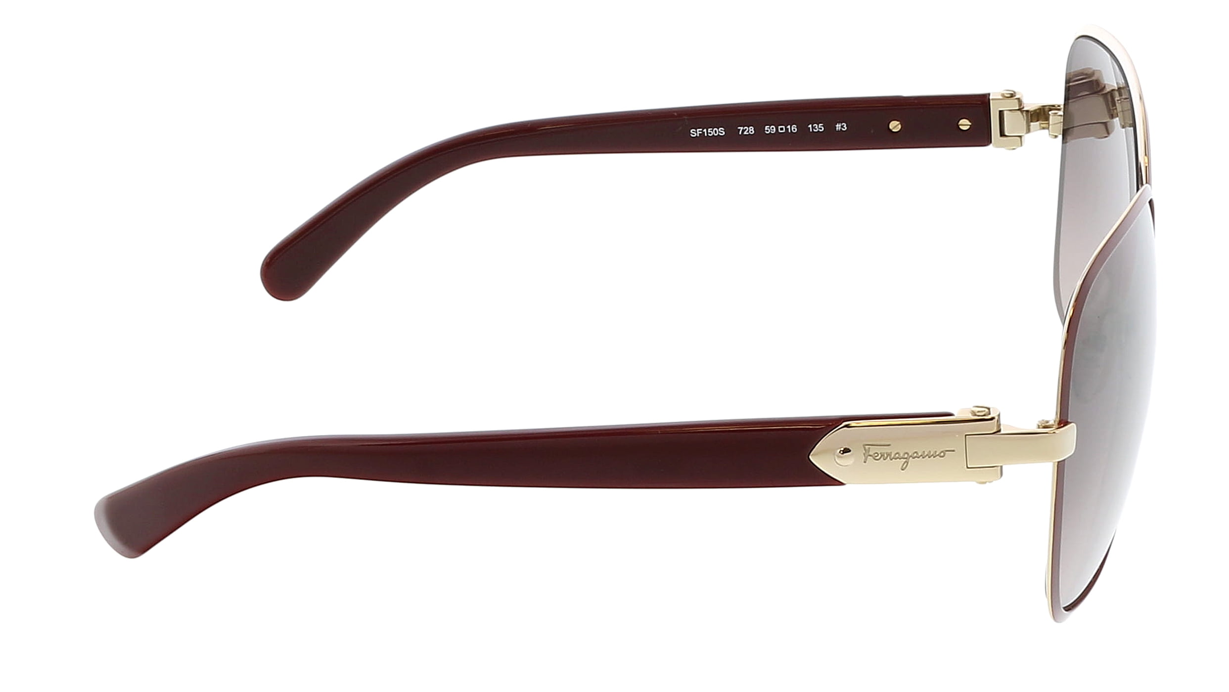 Salvatore Ferragamo SF150S 728 Rectangle Full Rim Sunglasses for