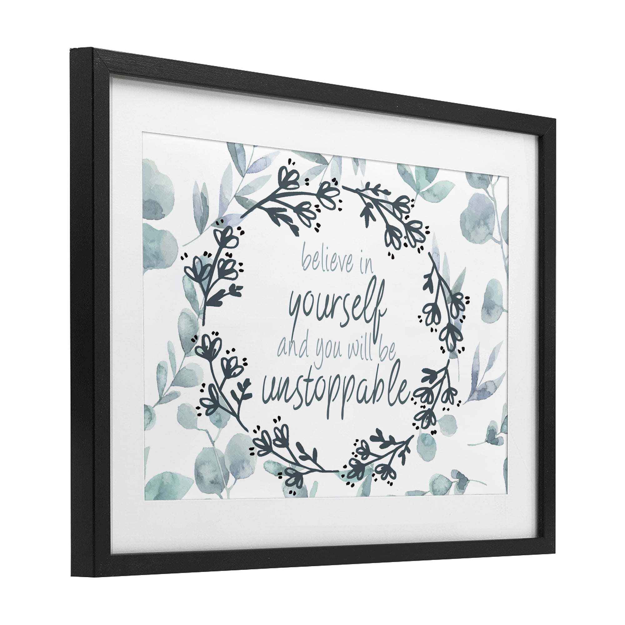 Stupell Industries You Will Be Unstoppable Black Framed Print Under Glass, design by Kim Allen