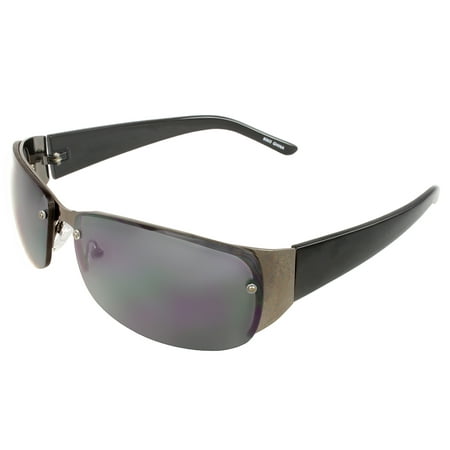 Rimless Fashion Sunglasses Black Frame Black Lenses for Men and Women