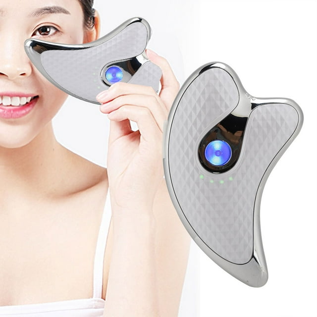 Sonew Masseur Facial, Grattoir Facial Microcourant Masseur Électrique pour Lifting du Visage Raffermissant Instrument de Grattage Beauté
