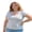 White, variant on Women Plus Size T-Shirt Casual Cutout Dotted Short Sleeves Tops for Streetwear Aesthetic Grunge Clothes