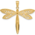 thumbnail image 4 of 14K Yellow & Rhodium With Dragonfly Pendant (30.5 X 30) Made In United States c3464, 4 of 6