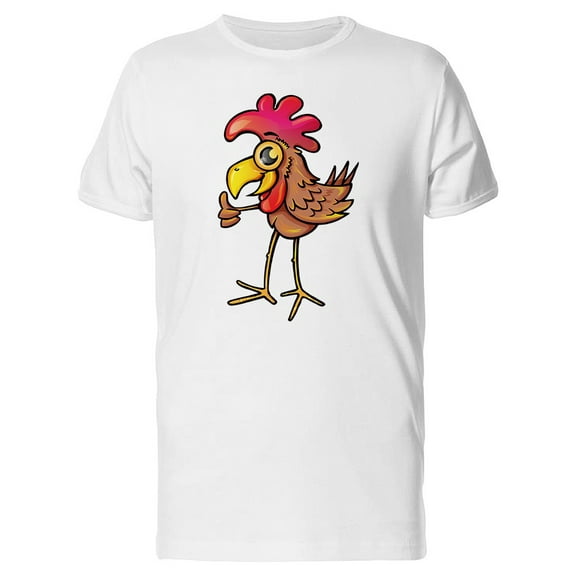 Funny Old School Chicken Cartoon T-Shirt Men -Image by Shutterstock, Male Medium