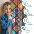 thumbnail image 3 of Blackout Kids Curtains,Boho Bohemia Flower Childrens Insulated Curtains Set Of 2,Bedroom Essentials,Toddler Room Decor 52"x63"(132x160cm), 3 of 4