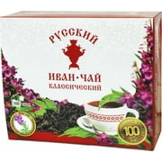 Russian Ivan-Chai Natural Organic Fermented Fireweed Tea Classic Flavor Long Leaf 100 Tea Bags 150g / 0.33lb