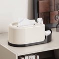 thumbnail image 1 of Organizador de caja de pañuelos de plástico blanco | Sostiene servilletas de tejidos faciales | Bandeja de almacenamiento para teléfonos celulares | Fácil recarga a prueba de polvo | para Baño, 1 of 6