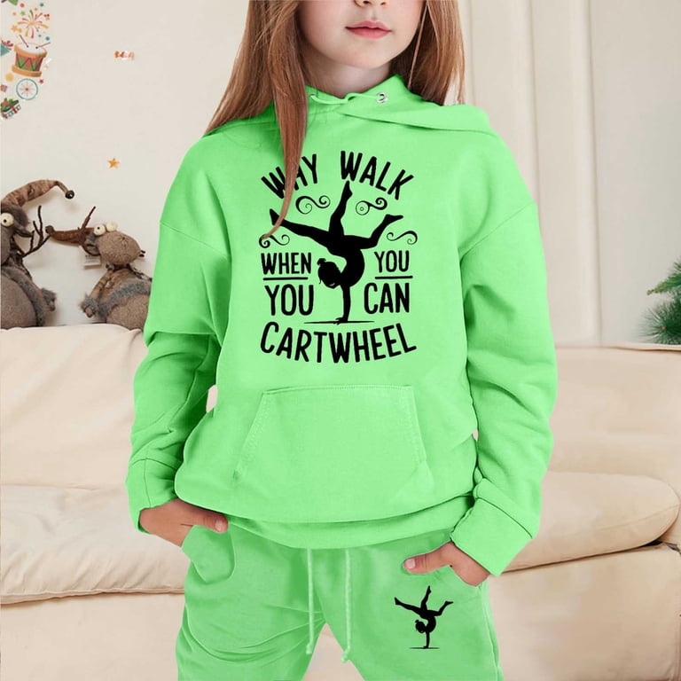 Girls Y2K Tracksuit - Child Boys Girls Long Sleeve Solid Warm