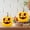 Yellow, variant on Light Up Jack O Lantern Resin Pumpkin Figurine 4 Colors Halloween Thanksgiving Tabletop Fall Harvest Decor Statue