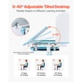 thumbnail image 3 of VEVOR Chaise d'Étude pour Enfants et Bureau avec Étagère et Tiroir Hauteur Réglable Bleu, 3 of 9