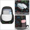 thumbnail image 4 of Game Controller Black Pattern 17" School Backpacks for Teens,Waterproof Oxford Fabric,S-Shape Padded Straps for School,Travel,Hiking,Camping, 4 of 6