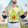 thumbnail image 6 of Daiia Avocado Keep Calm Mens Baseball Jersey Button Down Shirts Short Sleeve Sports Uniforms-4X-Large, 6 of 9
