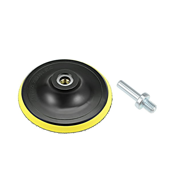5" Gancho y Aro Respaldo Almohadilla Lijado Pulido Respaldo Placa con M10 Taladro Adaptador para Aleatorio Orbital Lijadora Pulidora Tampón