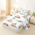 thumbnail image 2 of Erosebridal Cartoon Animal Capybara Twin Sheet Sets,Cute Rodent Animals Bedding For Kids Boys 3pcs, 2 of 6