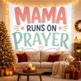 thumbnail image 3 of Mama Runs On Prayer Text With Hearts, Inspirational Retro Style for Faith Decor Fans, Christian Wall Art, Mother's Day Gift Tapestry Wall Hanging for Bedroom and Dorm, 3 of 7
