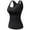 Black, variant on Rohuuque Women's Thermal Underwear with Built-in Bra Solid Color Seamless Thermal Tops Vest for Cold Weather Black
