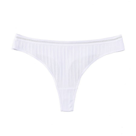 

Panties For Women Solid Color Mid Waist Thong Lingerie Hollow Flowers Sides Lace Sexy Briefs Elegant Fit Underpants