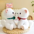 thumbnail image 4 of Peluche de Pomerania de 23 cm con collar de lazo y ojos 3D: muñeco de cachorro de peluche suave y lindo para decoración del hogar y regalo de cumpleaños, 4 of 7