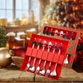 thumbnail image 4 of ZZkhGO Christmas Spoon Set, Cute Snowman Dessert Spoon Fork Cutlery, Festive Tableware Gift Set for Holiday Parties Christmas Dinner Dessert Serving, 4 of 6