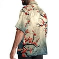 thumbnail image 3 of Tree Men's Short Sleeve Poplin Shirt, Casual Printed Button Down Summer Beach Shirt - Unisex, 3 of 6