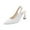 White, variant on Womens Closed Toe Ankle Strap Heels Pointed Toe Pumps Shoes Slingback High Heel Wedding Dress Pumps Low Heel Dress Shoes for Women White Women Sandal