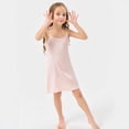 thumbnail image 4 of Likimi Children Girls Dress Elegant Lightweight Sleeveless Solid Color Crew Neck Summer Comfortable Dress Pink Size 13-14 Years, 4 of 5