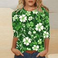 thumbnail image 2 of St Patricks Day Shirt Women St Patricks Day Sweatshirt Women Fashion 2025 Crewneck Long Sleeve Graphic Print Blouses, 2 of 5