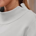 thumbnail image 5 of Womens Mock Neck Sweatshirt Lightweight Maternity Sweatshirt Solid Color Lounge Tops Fall Fashion Must Haves Workout Tops Casual Oversized Sweatshirts Comfort Hoodie Tunic Tops with Pockets Grey, 5 of 7