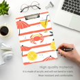 thumbnail image 3 of FORMRS Acrylic Clipboard with Low Profile Clip Standard A4 Letter Size, 12.5" x 9", Striped Crab, 3 of 8