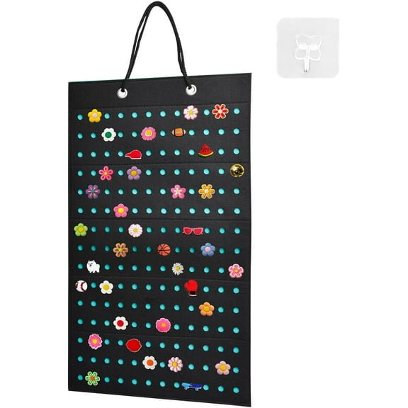 Shoe Charms Organizer, Shoe Charm Holder with 180 Holes, Wall Mounted Charms Display Holder Hanging Shoe Charm Collection for Storage Shoe Charms Decorations