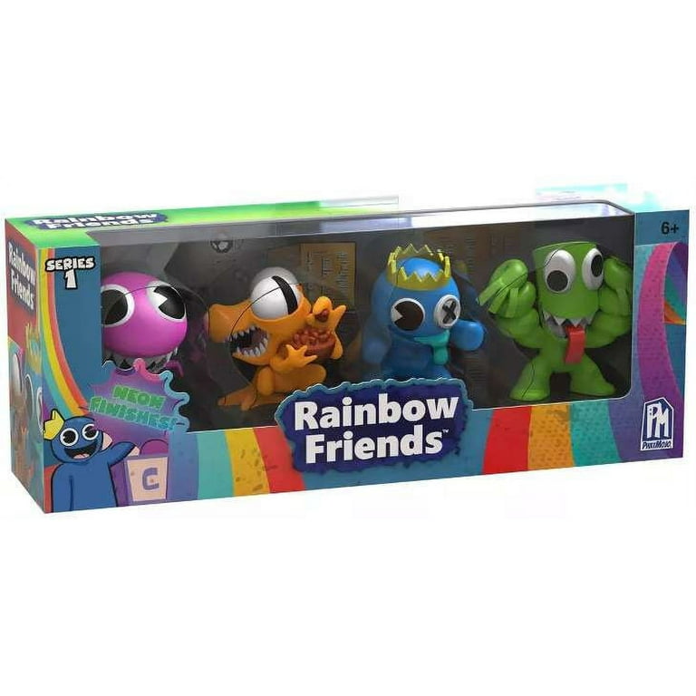 Rainbow Friends Purple, Orange, Green & Blue Figure 4-Pack (Neon