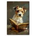 thumbnail image 3 of Russell Terrier Decor Poster Unframe, Russell Terrier Dog Canvas Wall Art, Dog Reading Book Canvas Print Painting Poster Wall Decor Dog Lovers Gifts, 3 of 6
