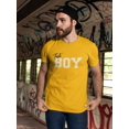 thumbnail image 2 of Fraternity Frat Boy Graphic Men Gold T-Shirt, Male Large, 2 of 4