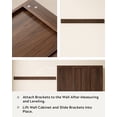 thumbnail image 2 of Joyyskill Large Wall Cabinets Set of 2 Laundry Room Wall Mounted Medicine Cabinet with 3 Door and Shelves Floating Cupboard Kitchen Organizers Pantry Cabinets, Brown, 2 of 7