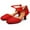 Red, variant on Miluxas Women's Latin Dance Shoes Female's Ballroom Salsa Dance Shoes Silver 8.5(41)