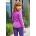 thumbnail image 5 of Girls Soft Cozy Thermal Long Sleeve Tunic | Plum, 5 of 5