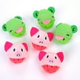 thumbnail image 1 of Flmtop 3Pcs Boule Cadeau Boîte Mignon Forme d'Animal Peluche Poupée Chat Jouet Interactif Animal de Compagnie Fournitures Vert, 1 of 8