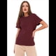 thumbnail image 1 of Camisetas de Corta Extragrandes para Mujer, Cuello Redondo, Holgadas, para Hacer Ejercicio, Informales, de Verano, de Algodón, Color Rojo Oscuro, Talla L, 1 of 8